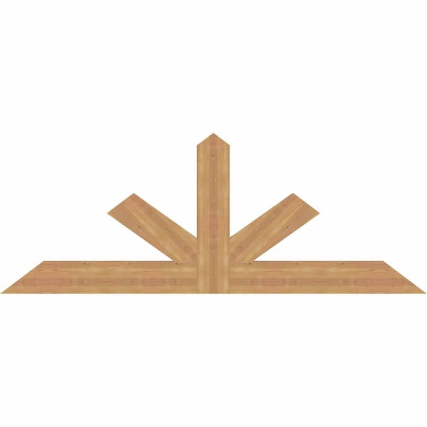 Ekena Millwork Saratoga Smooth Timber Gable Bracket, Western Red Cedar, 72"W x 27"H x 1 1/2"D x 5 1/2"F, 9/12 Pitch GBW072X27X0206SAR00SWR - main